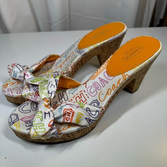Coach Multicolor Printed Sandals - Picture 5 of 12